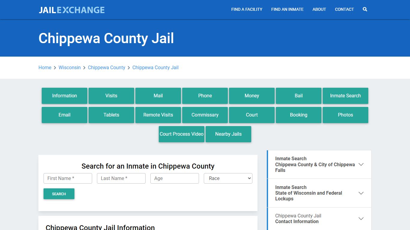 Chippewa County Jail Roster Lookup, WI, Inmate Search